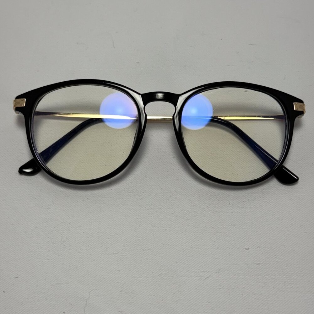 Round Black Eyeglasses - Frames Only - image 1